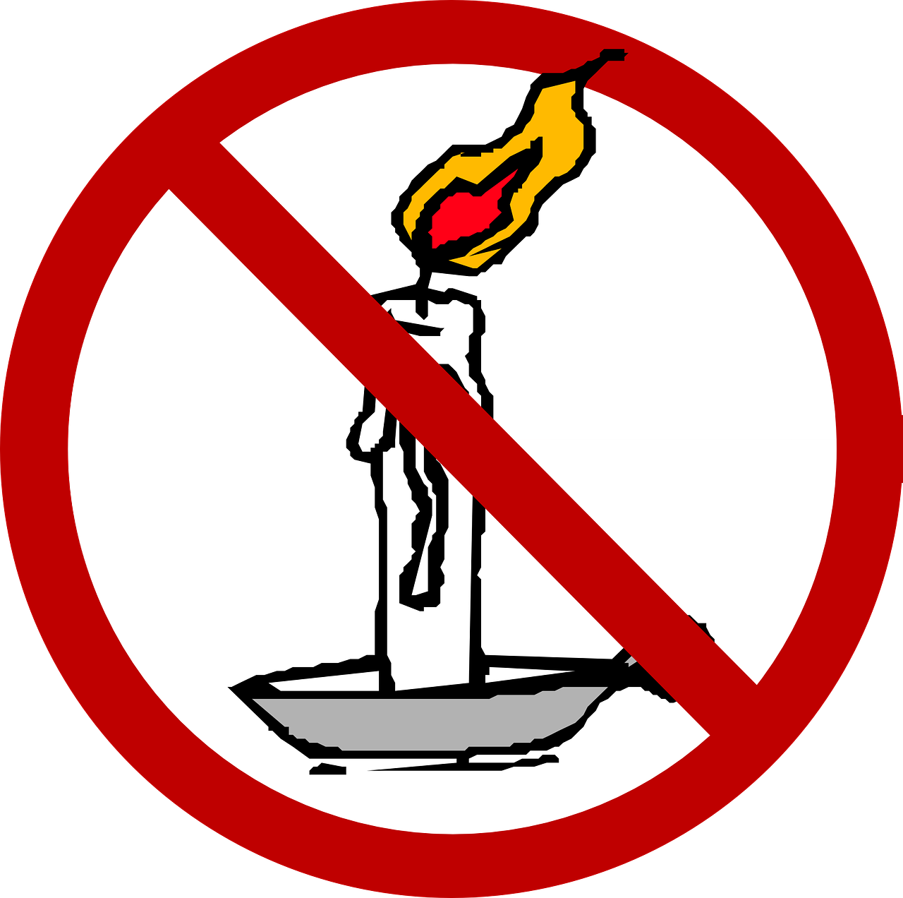 candle prohibited open flames free photo