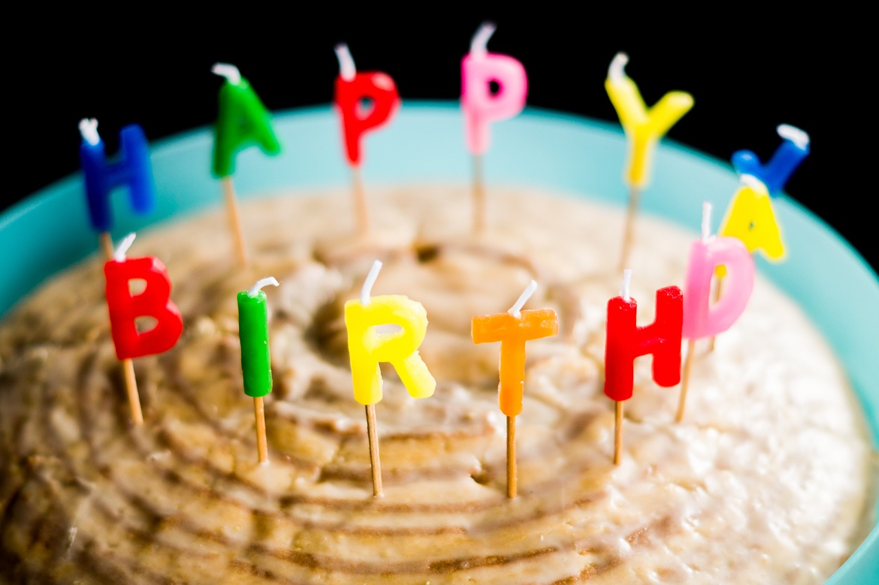 candle celebration birthday cake free photo