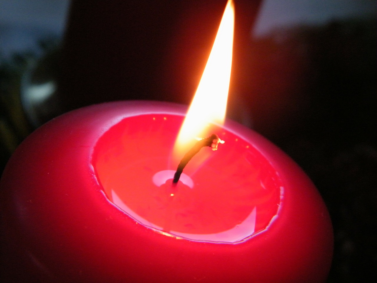 candle red wax free photo