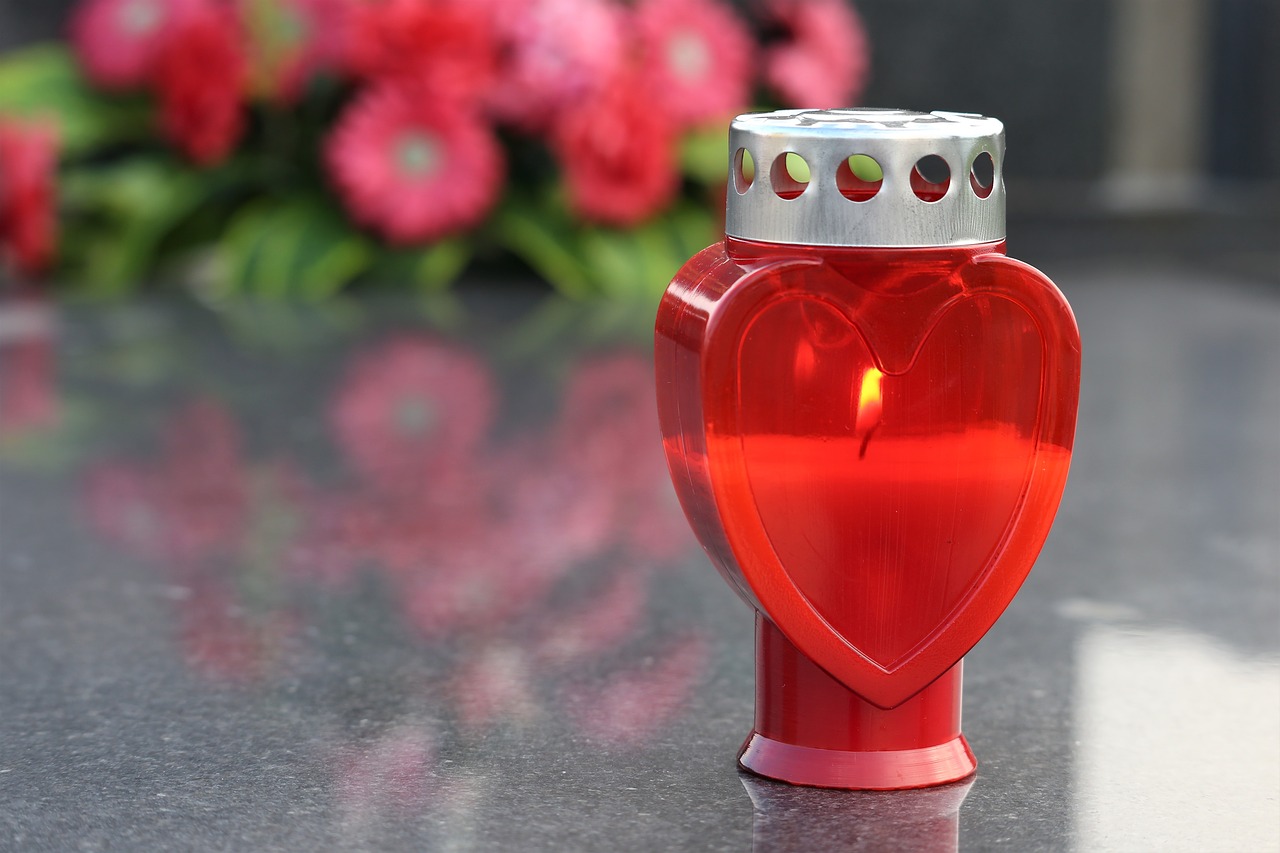 candle  heart  red free photo