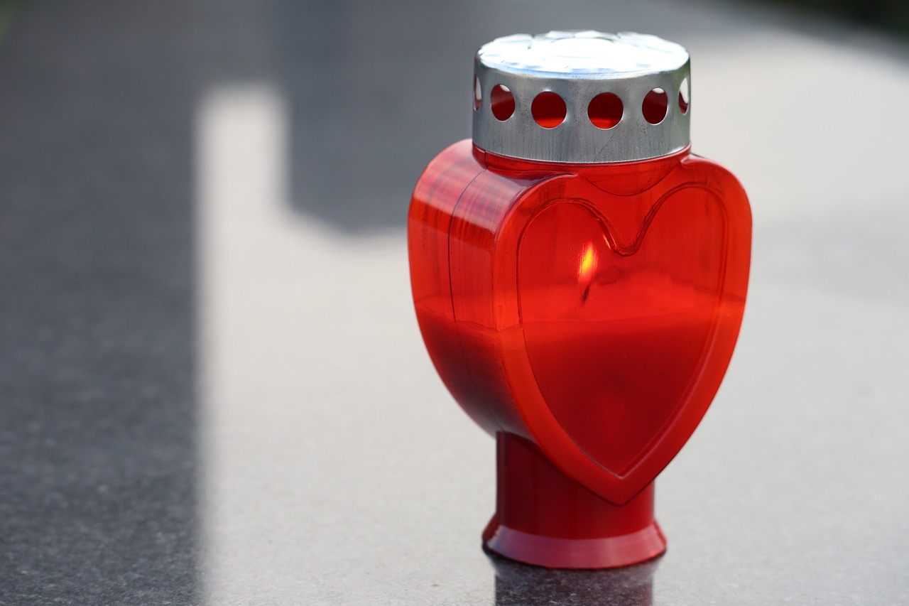 candle  heart  red free photo