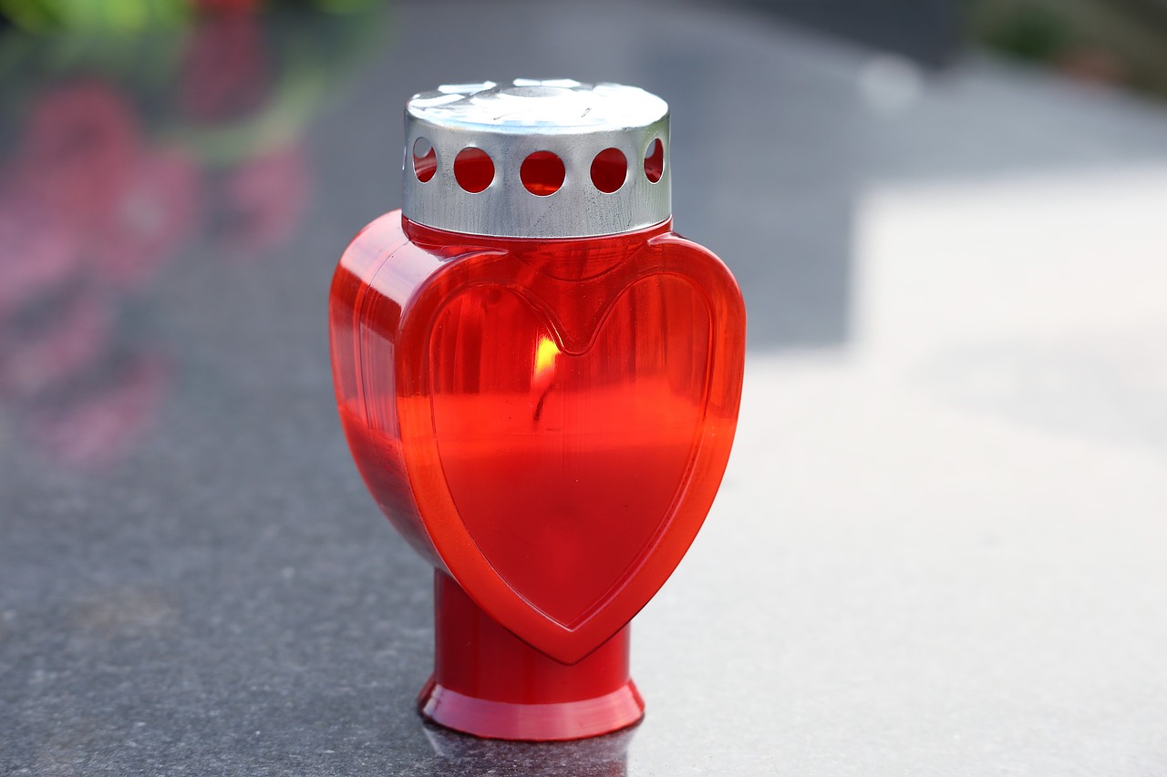 candle  heart  red free photo