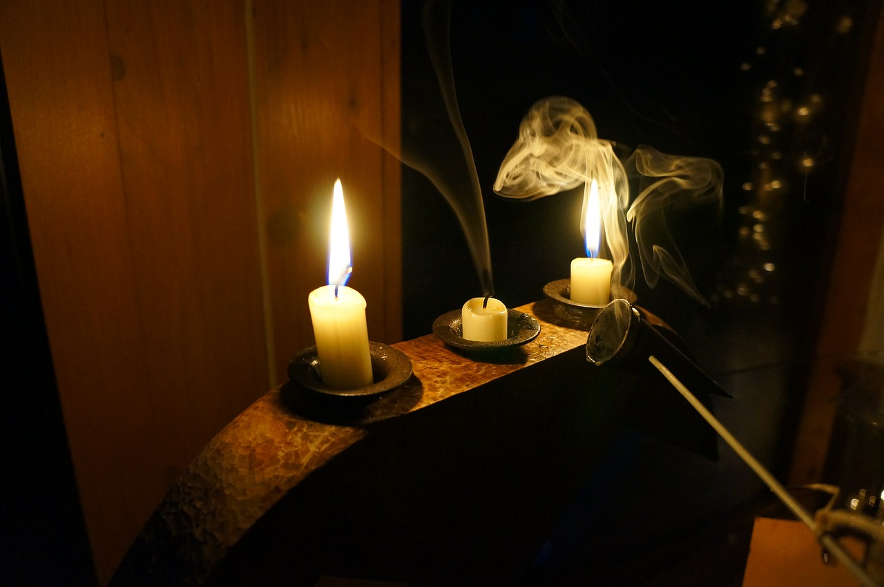 candle flame smoke free photo