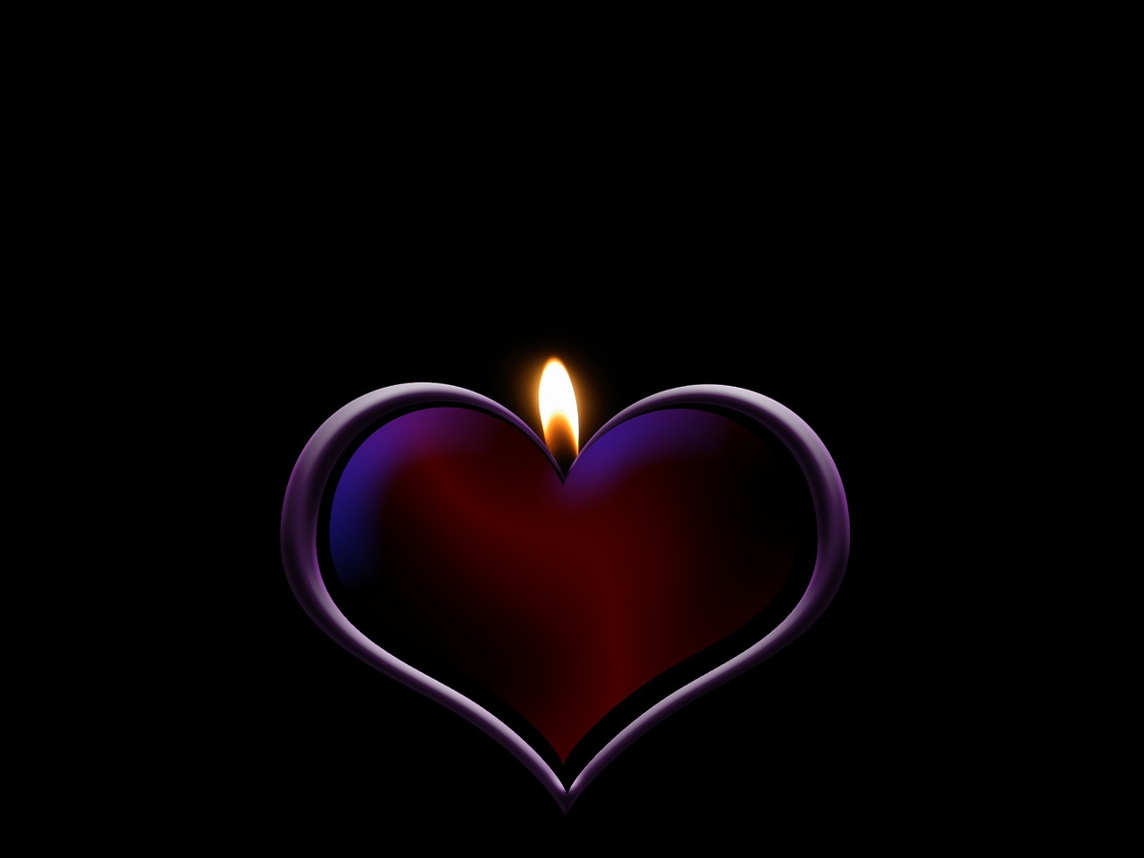 candle heart love free photo