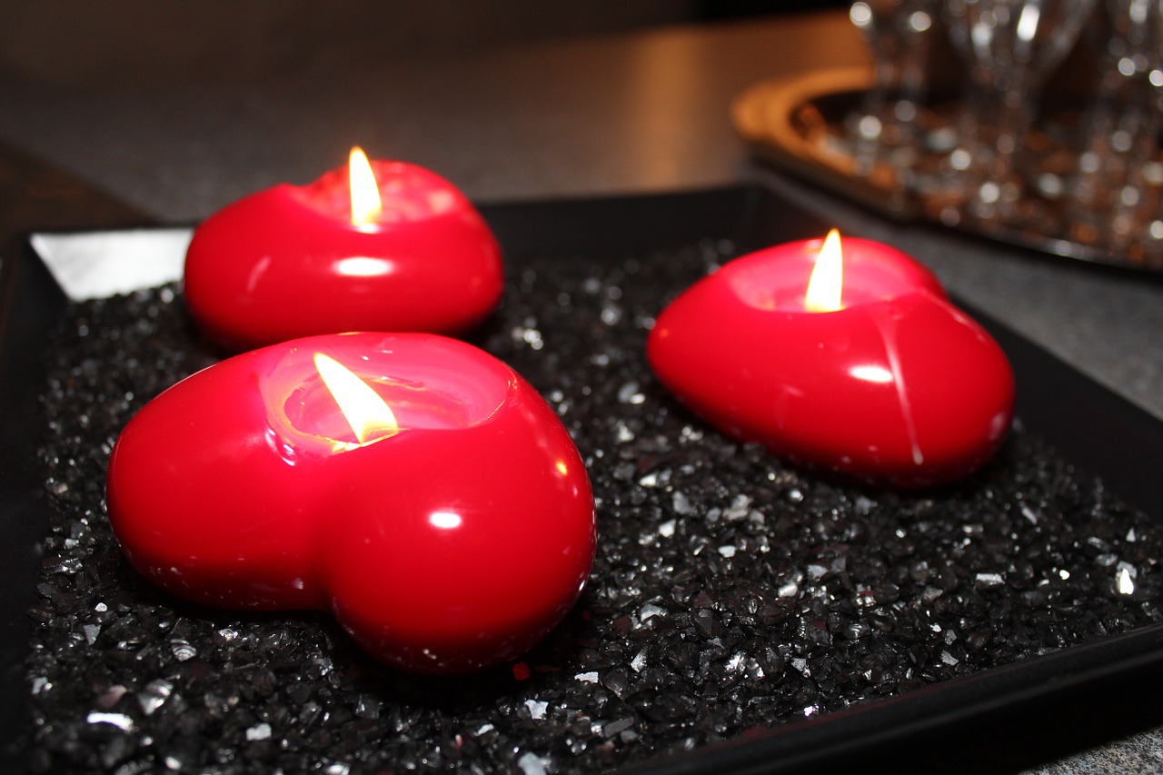 candle red romance free photo