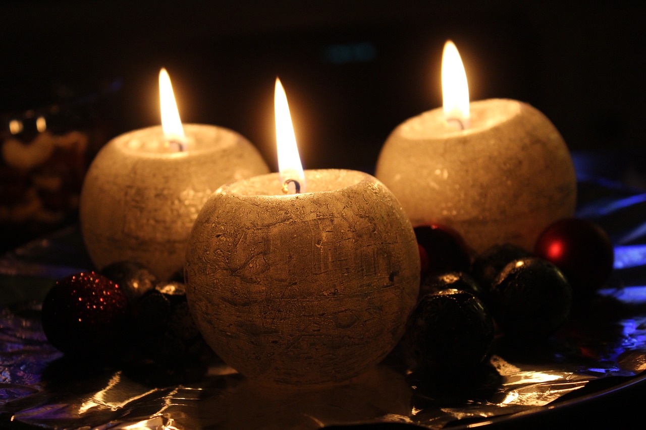 candle flame christmas decoration free photo