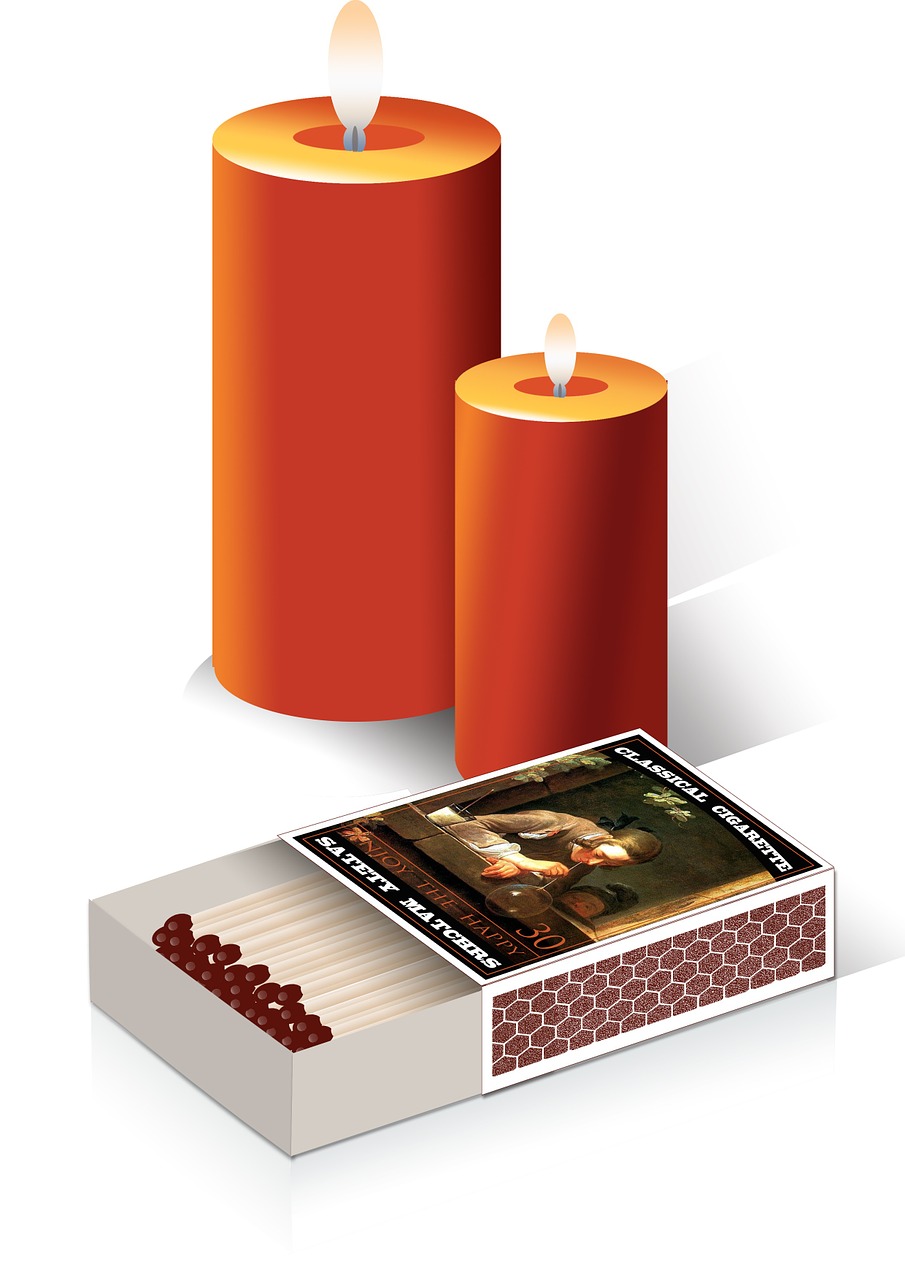candle matchbox three-dimensional image free photo