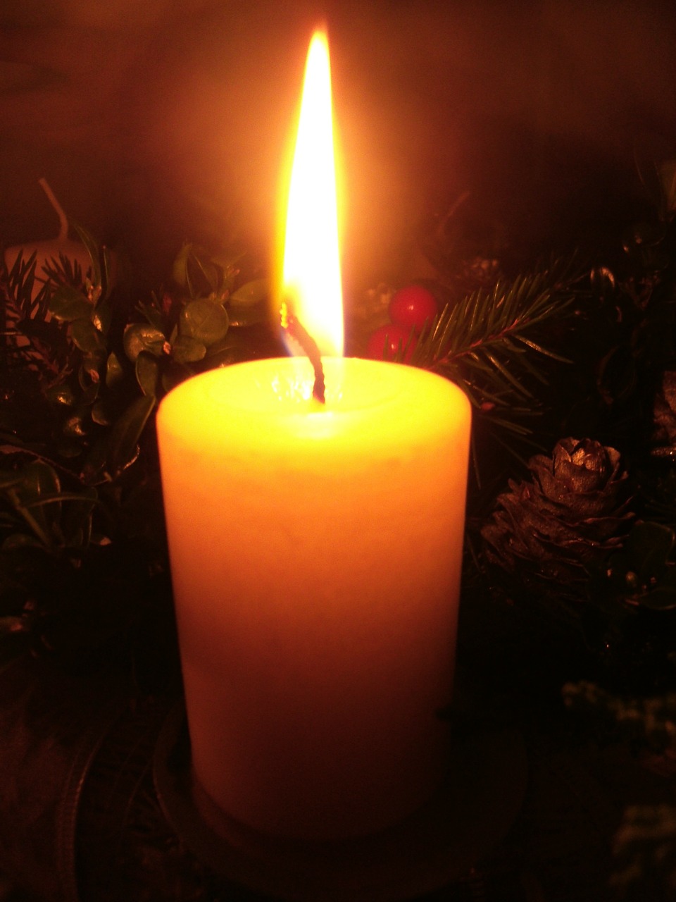candle winter christmas free photo