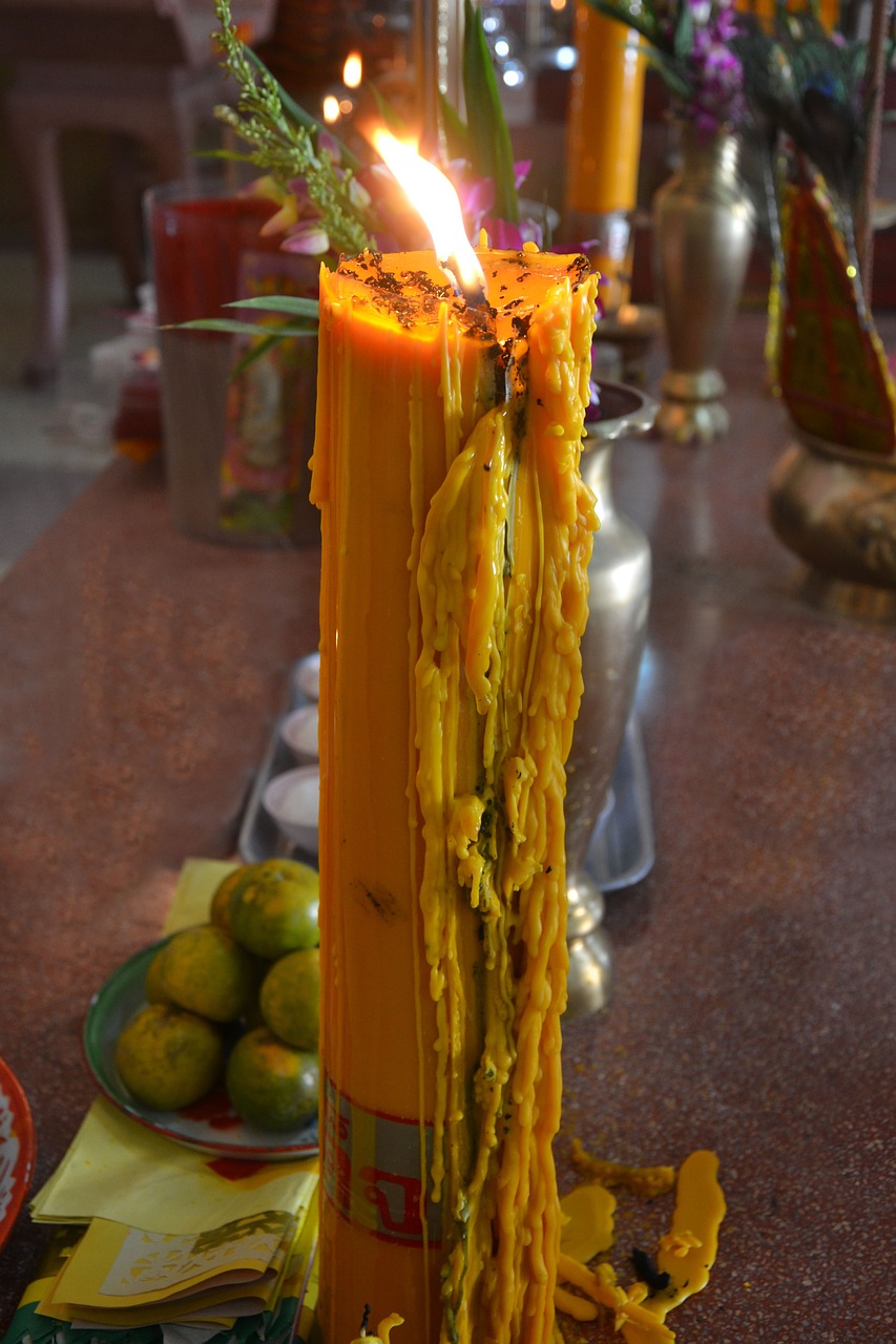 candle yellow flame free photo