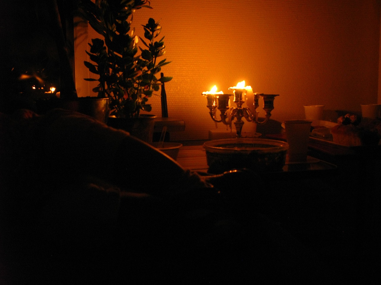 candle party night free photo
