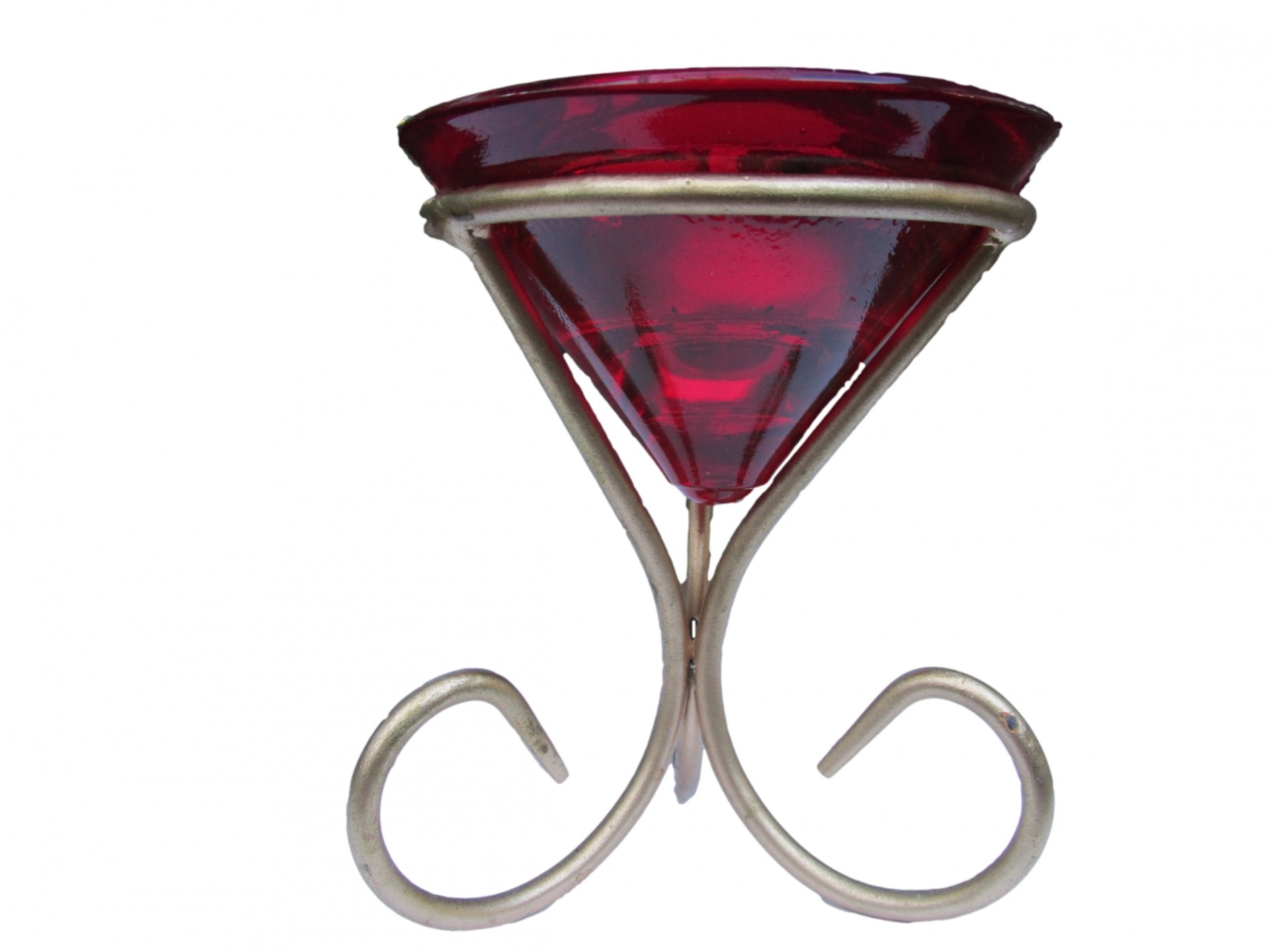 red glass candle free photo