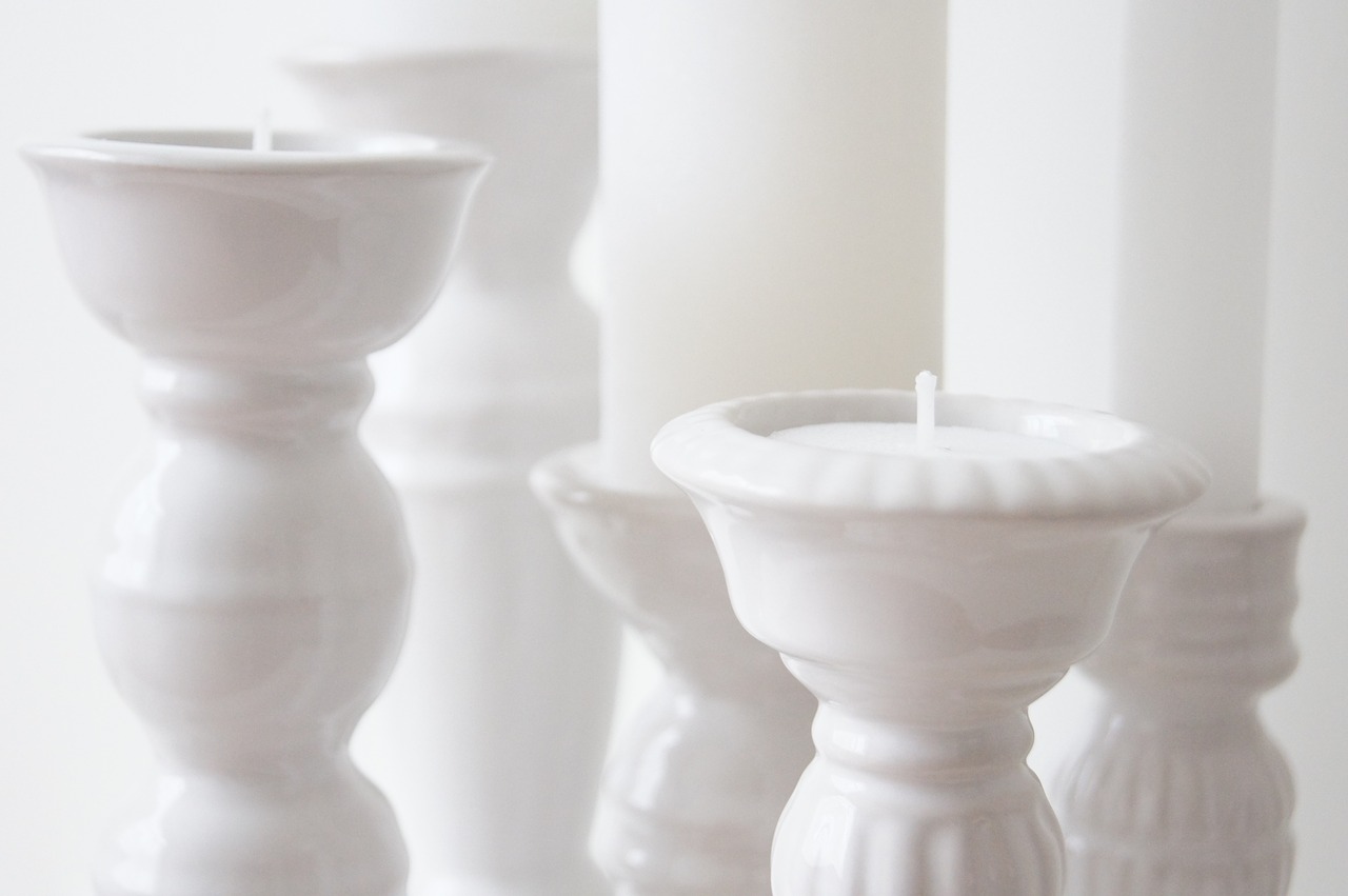 candle holder  candles  white free photo