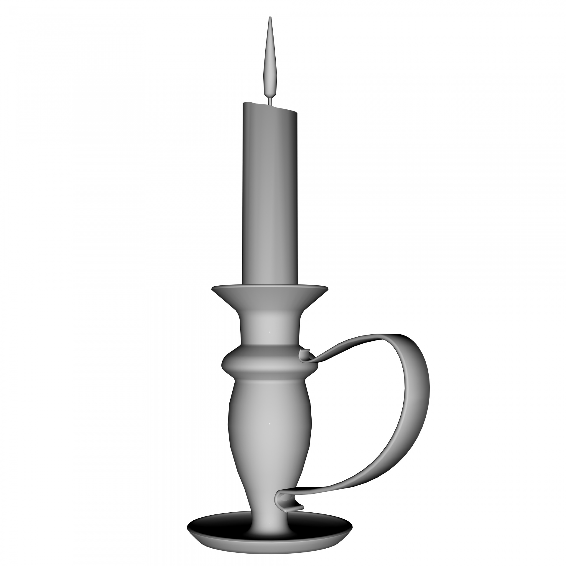 Drawing,candle,handle,burning,flame - free image from