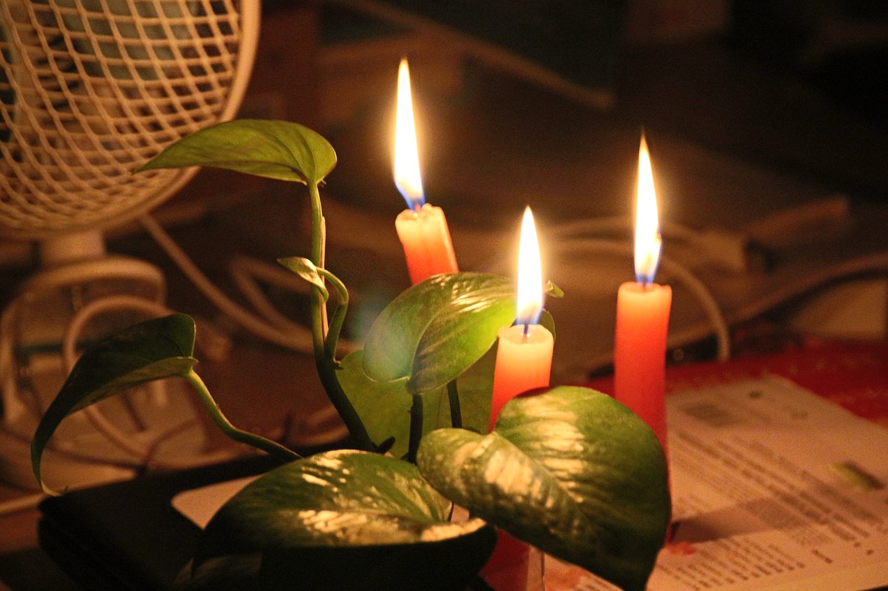 candlelight at dusk candle free photo