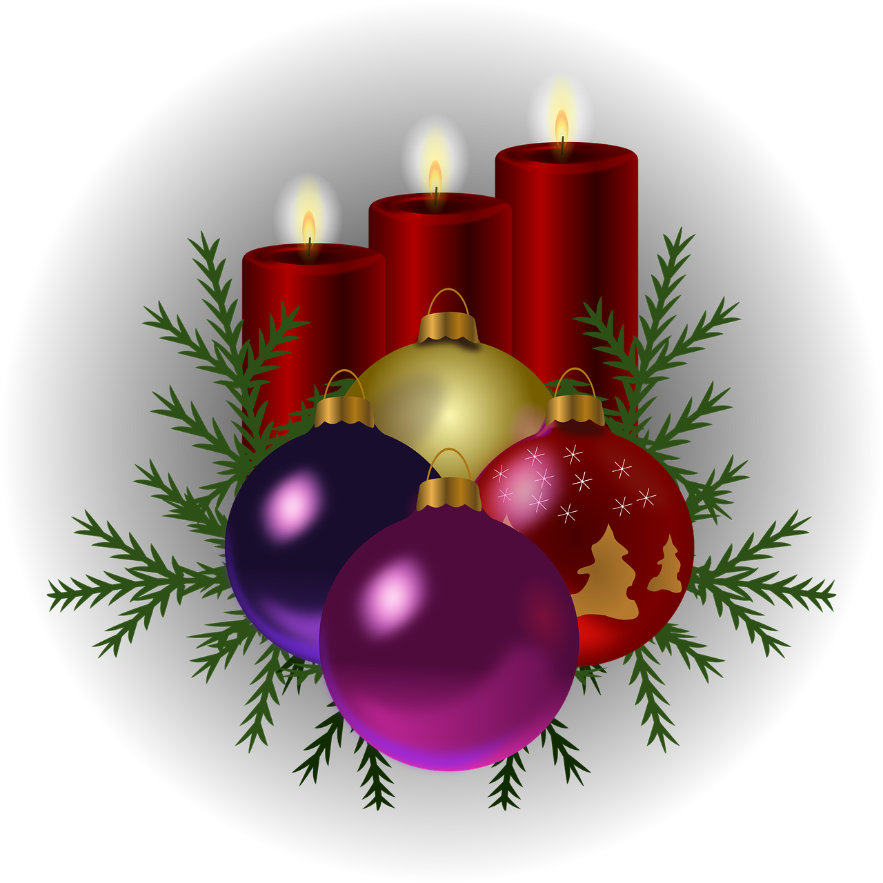 candles christmas tree decorations free photo