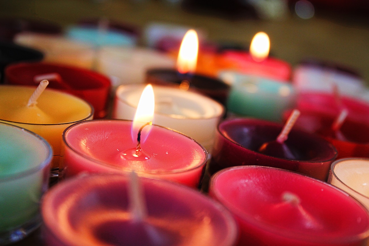 candles flame colorful free photo