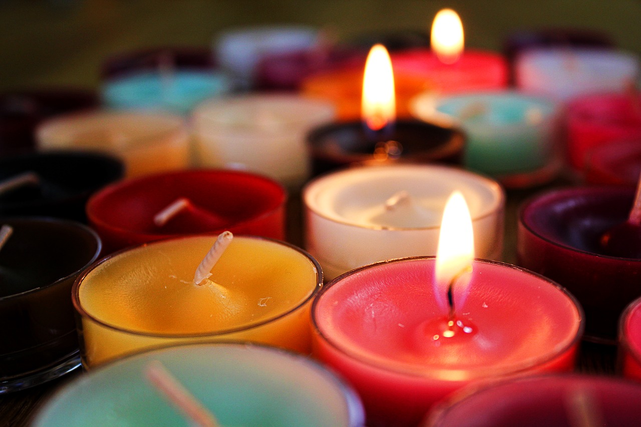 candles flame colorful free photo