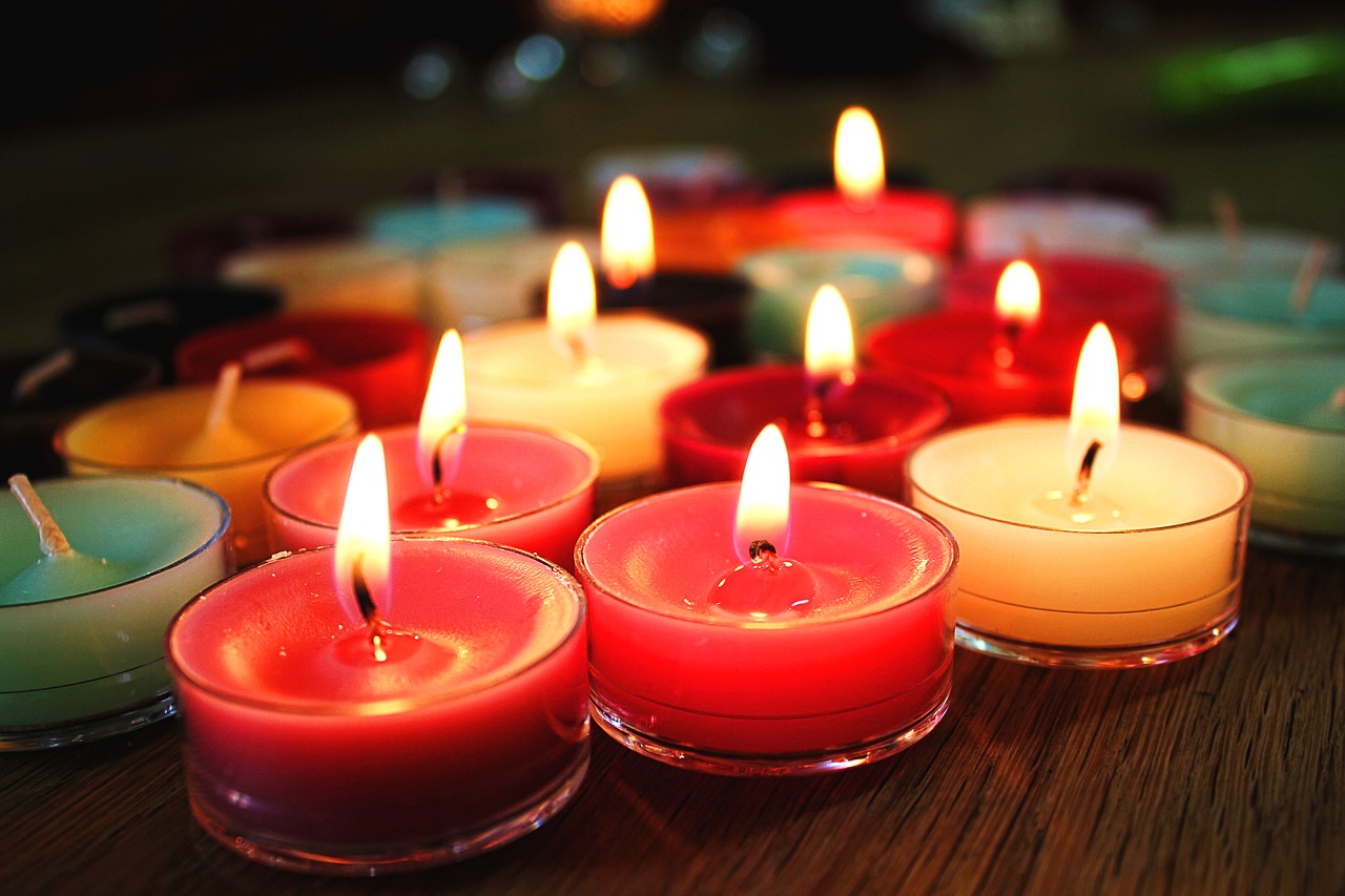 candles flame colorful free photo