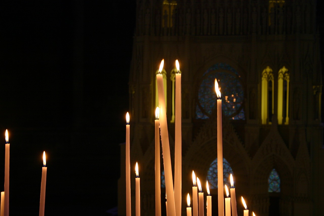 candles faith reims cathedral free photo