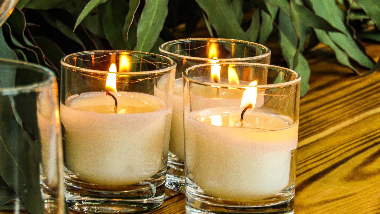 candles  glass  fire free photo