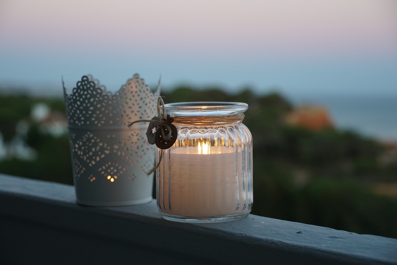 candles  dusk  twilight free photo