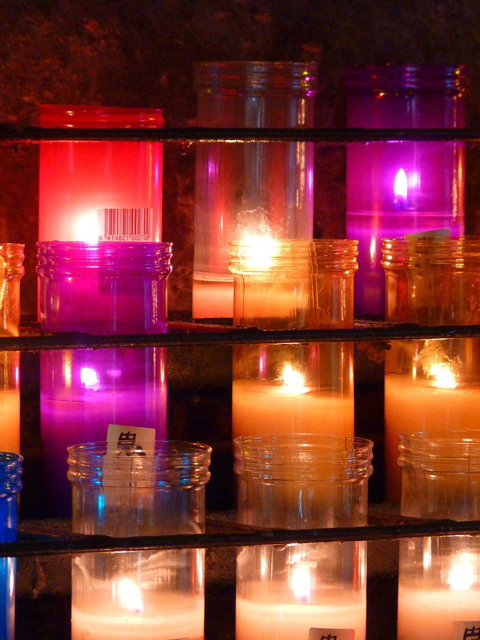 candles colorful grave light free photo
