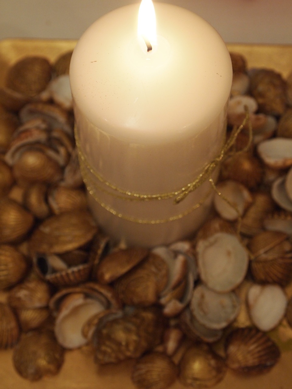 candles lighting shells free photo