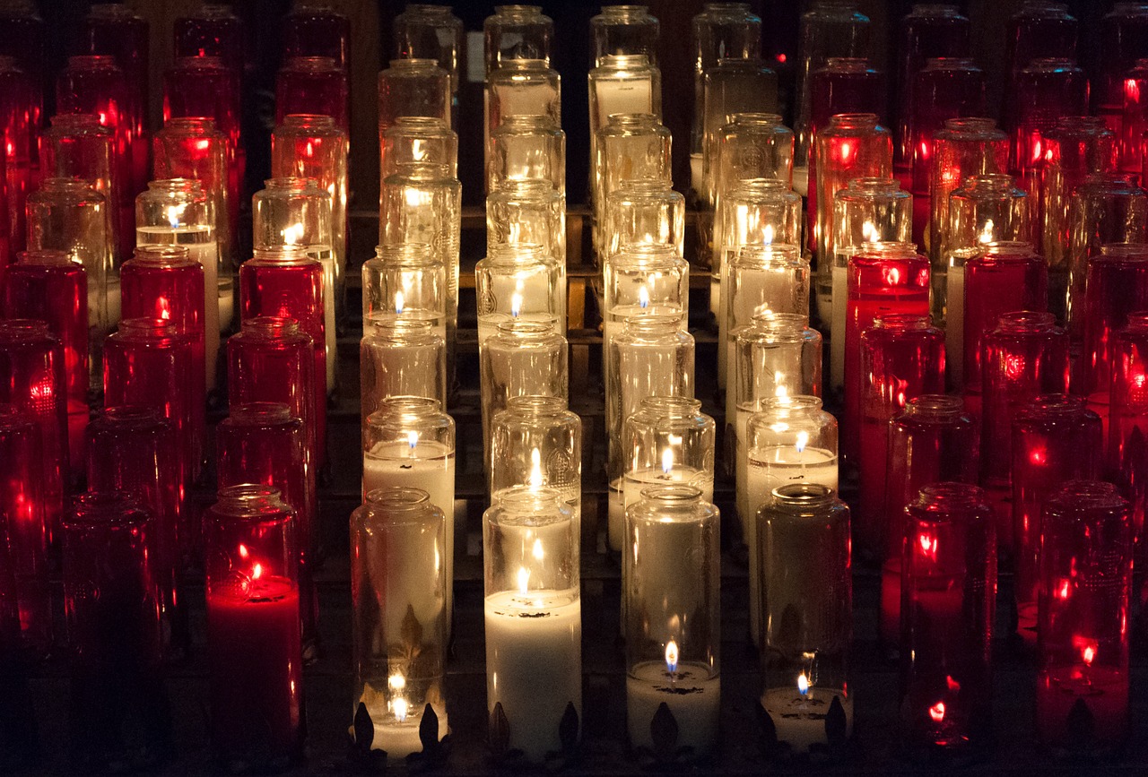 candles church red free photo