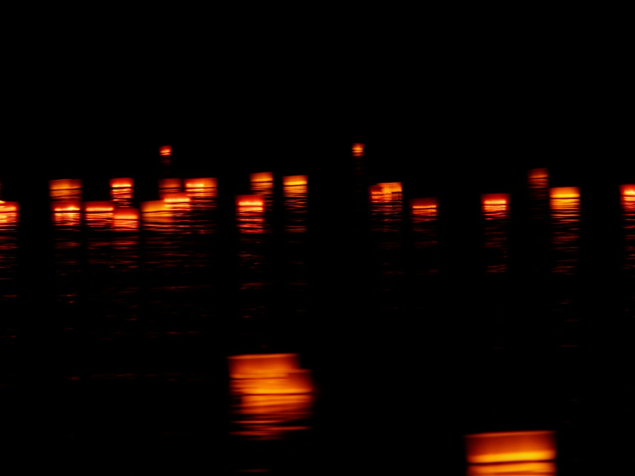 candles lights river free photo