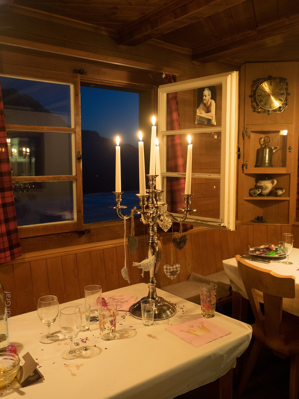candlestick candle holders hut evening free photo