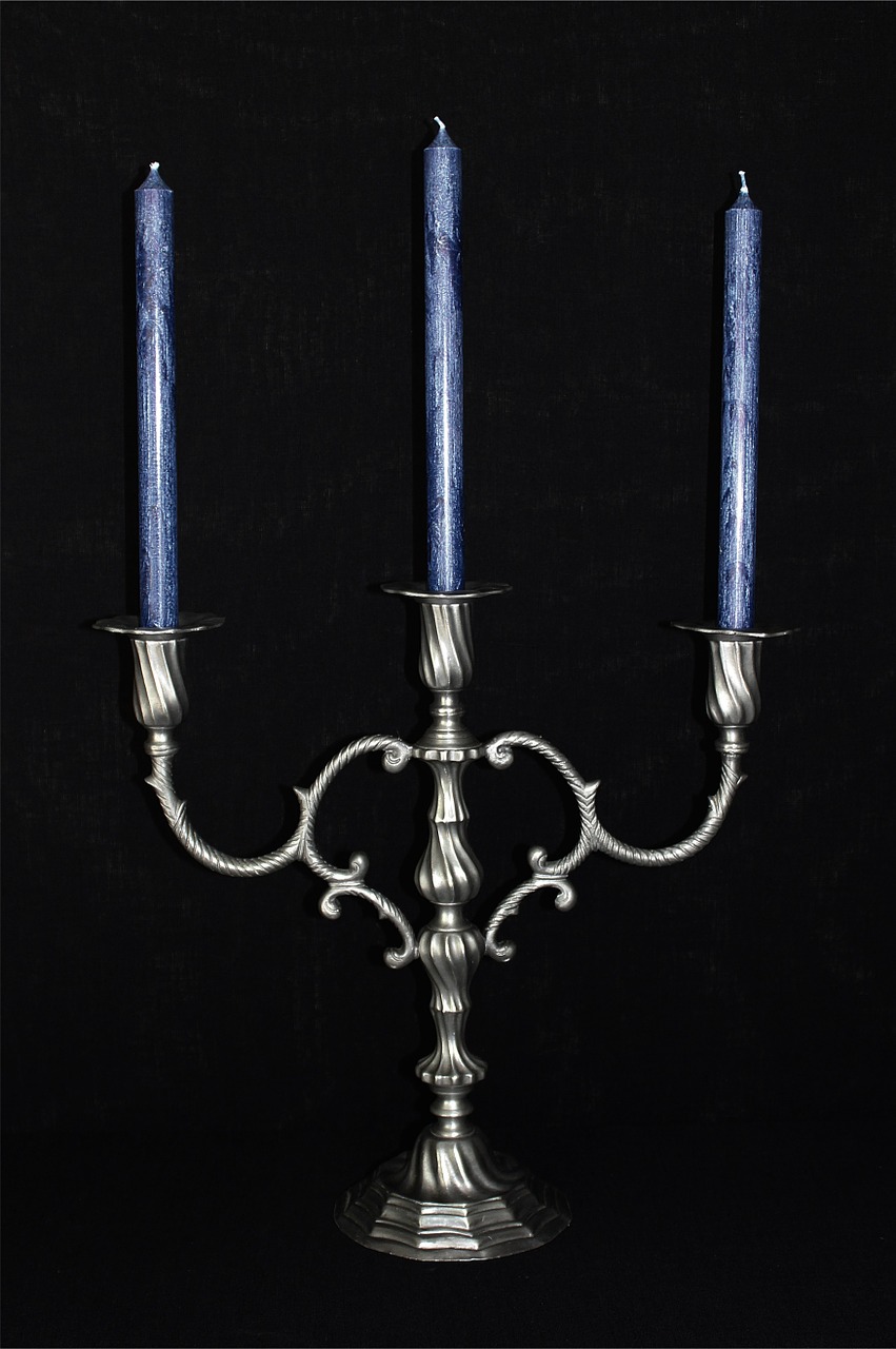 candlestick tin chandeliers three-armed free photo