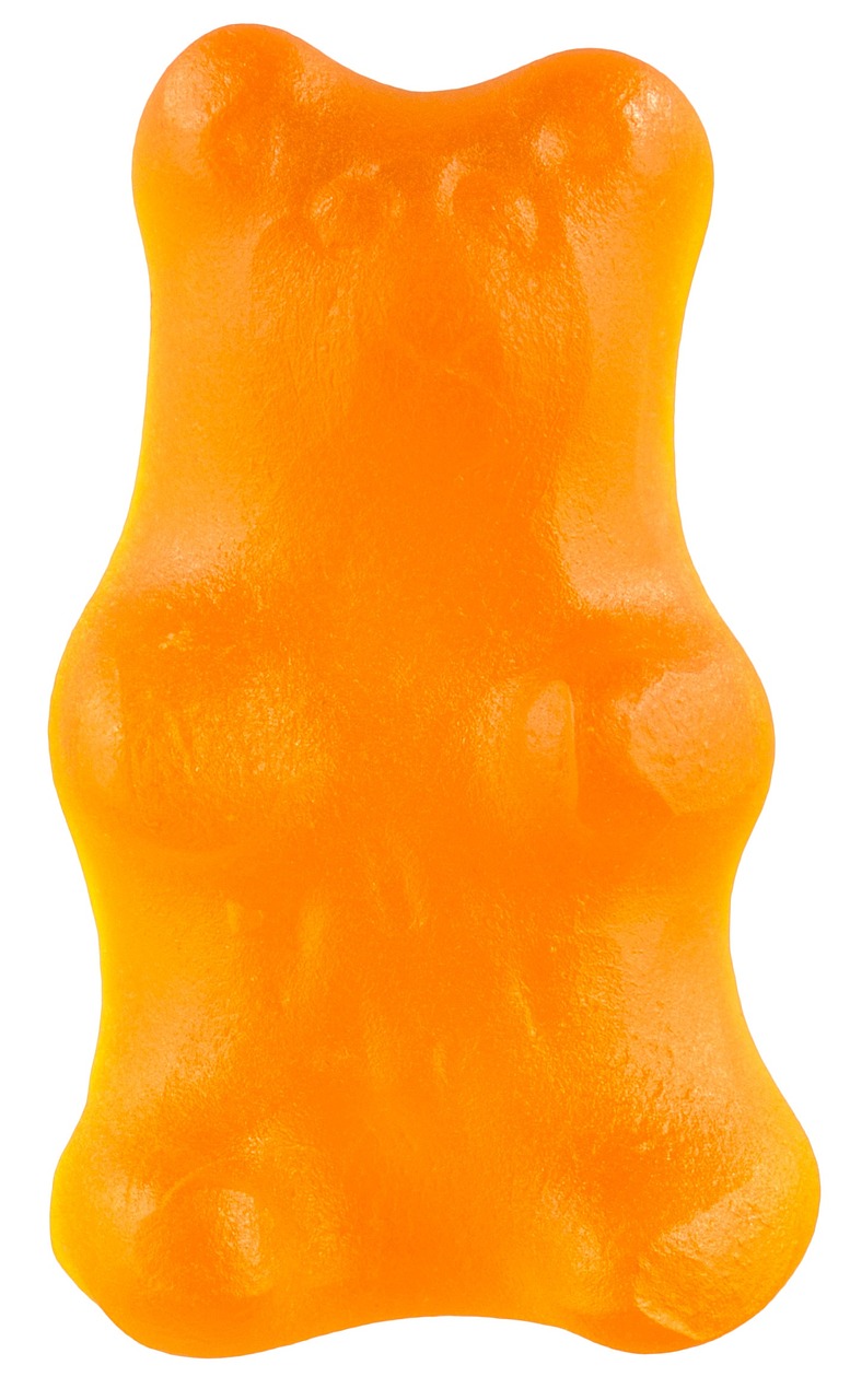 candy gummy bear orange free photo