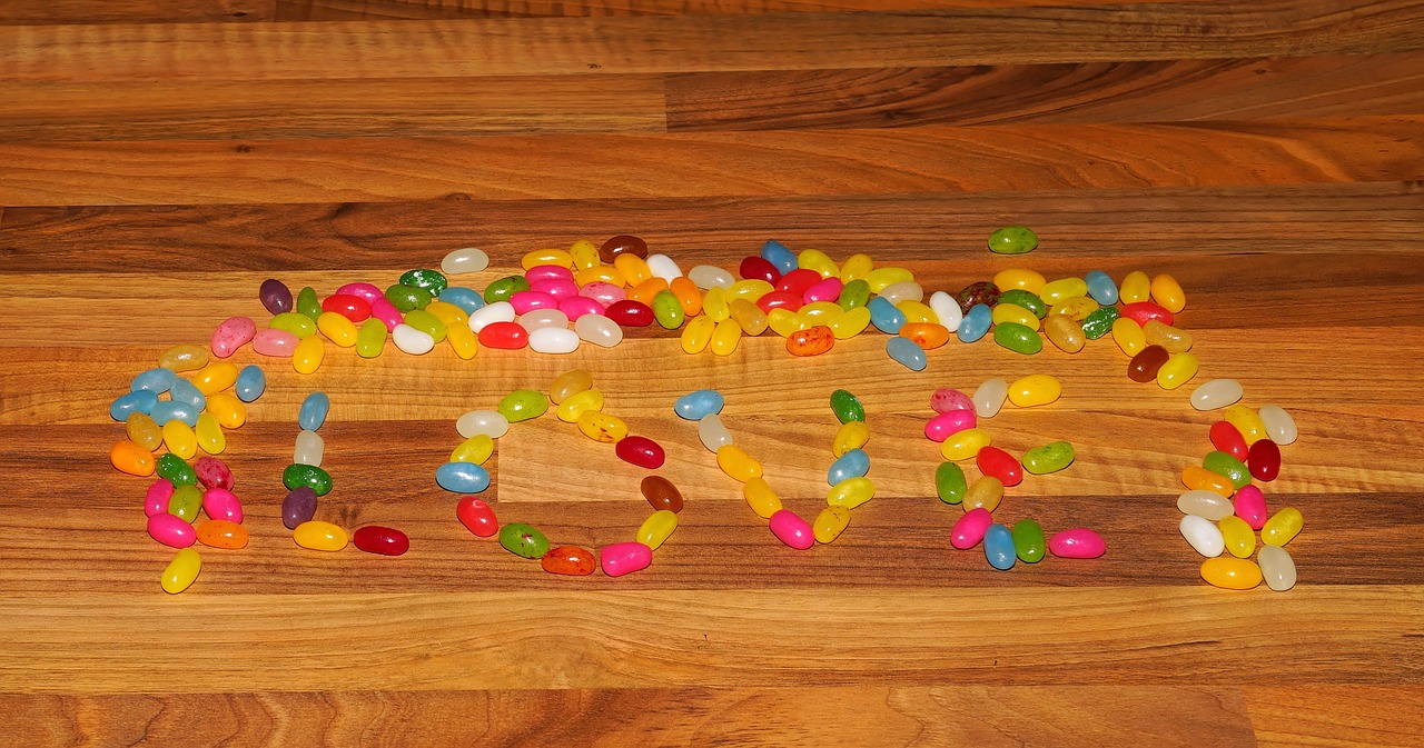 candy jellybeans word free photo