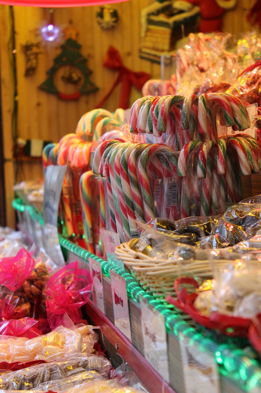 candy canes year market bude free photo