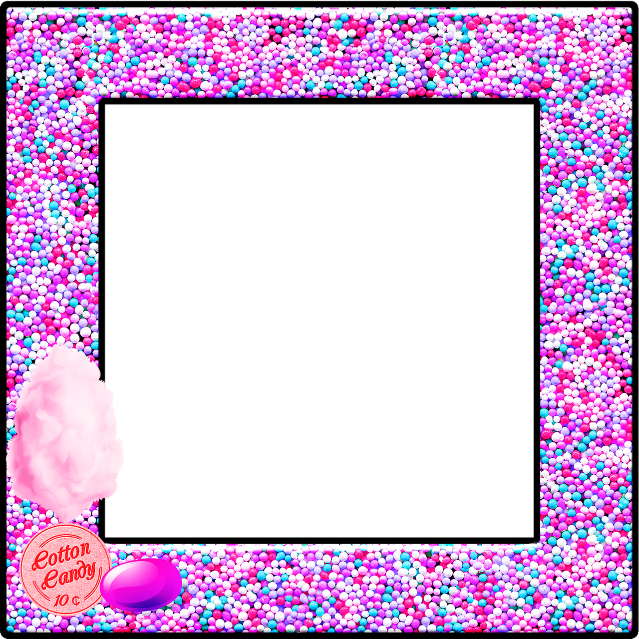 candy frame  cotton candy  pink free photo