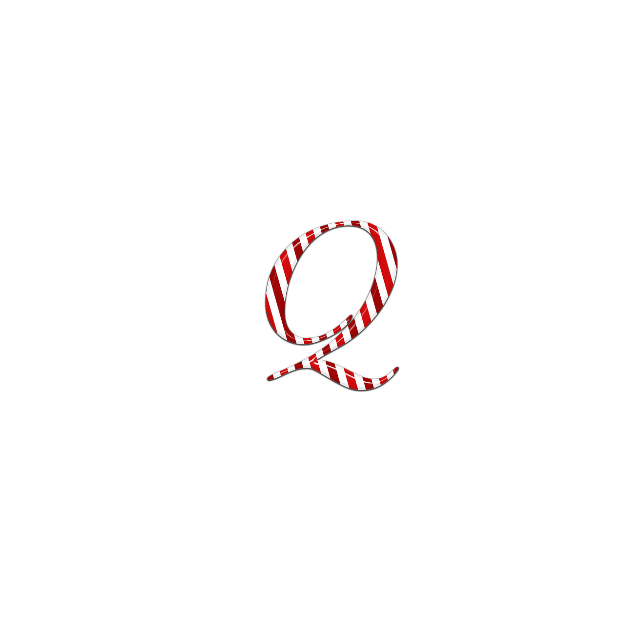 candycane letter q free photo