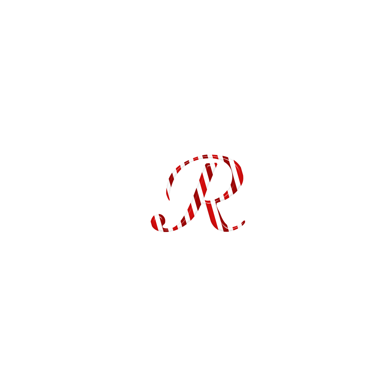 candycane letter r free photo