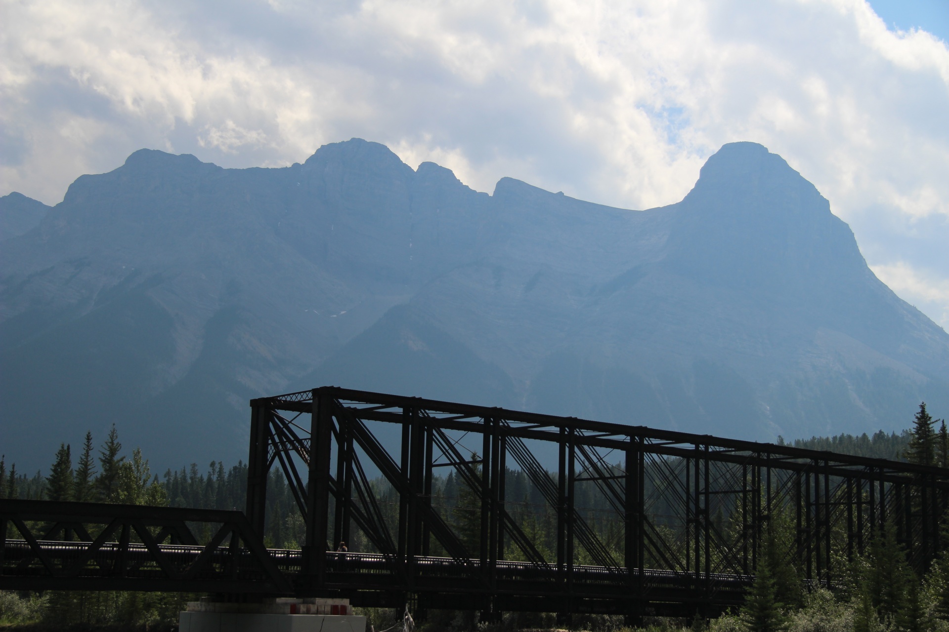 canmore railway bridge free photo