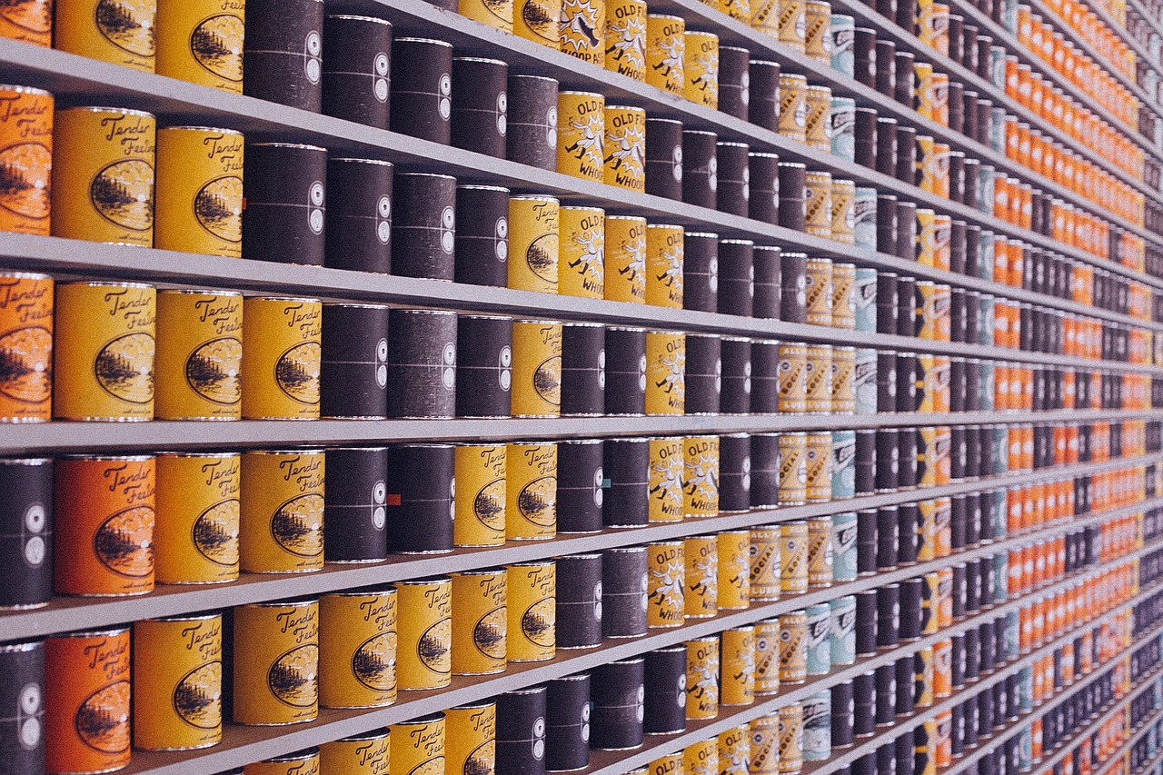canned food cans supermarket free photo