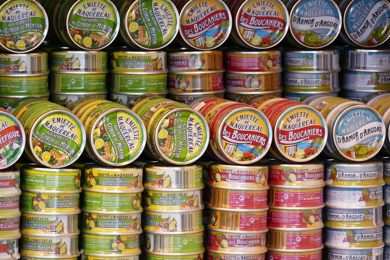 canning  cans  finished products free photo
