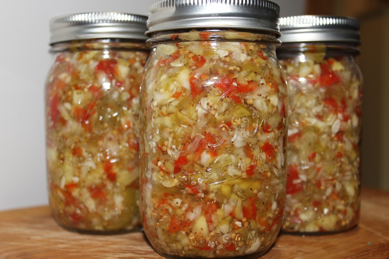 canning relish pickle free photo