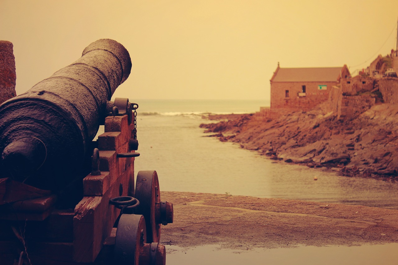 cannon seashore marine free photo