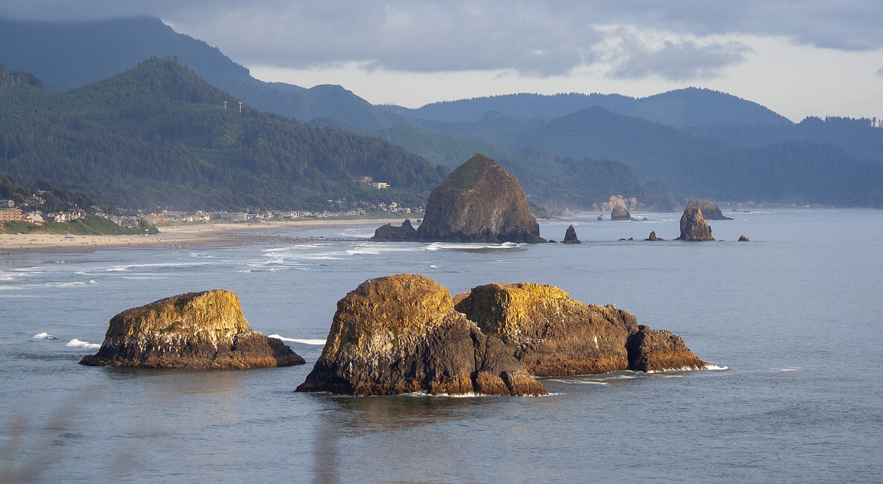 cannon beach  beach  oregon free photo