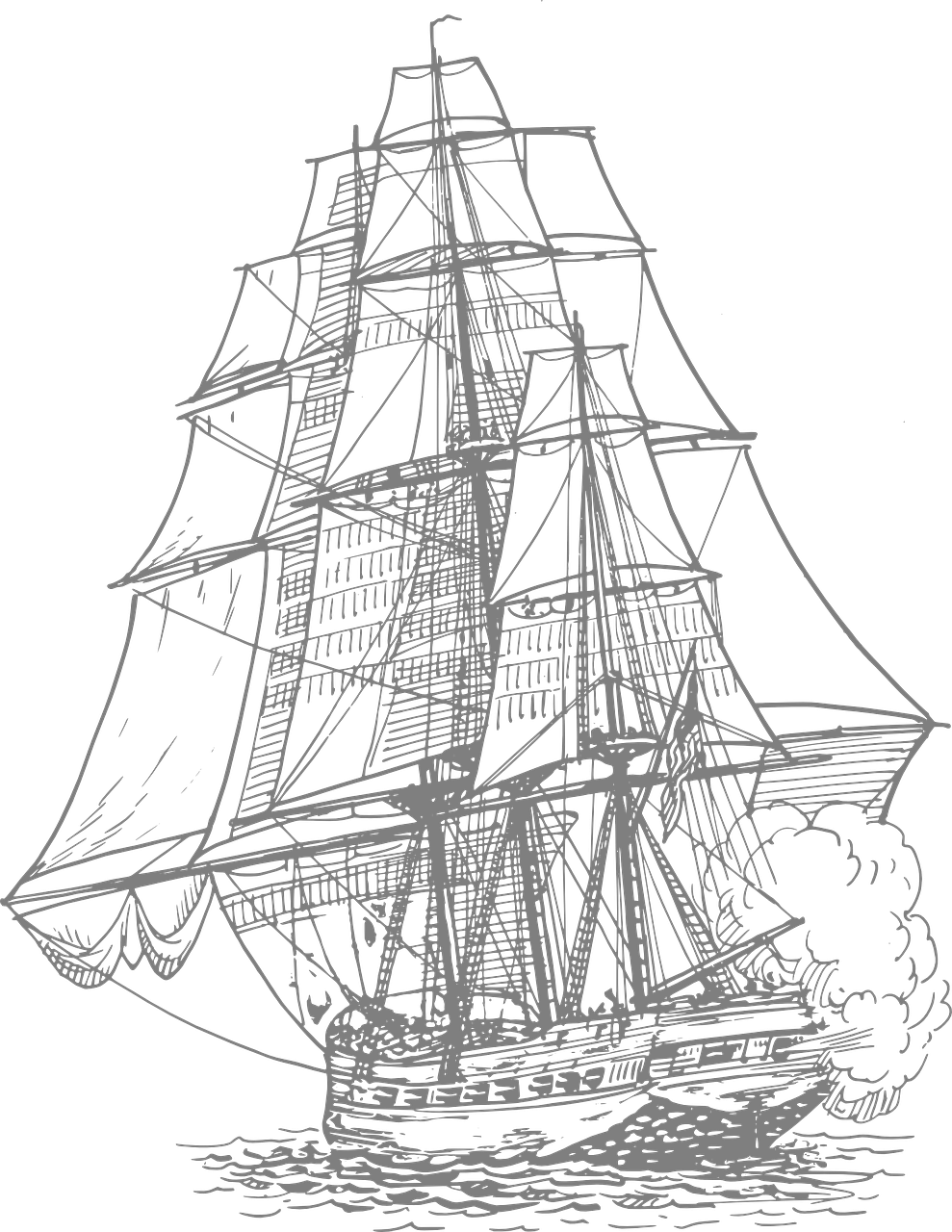 cannon fire pirate ship sailing ship free photo