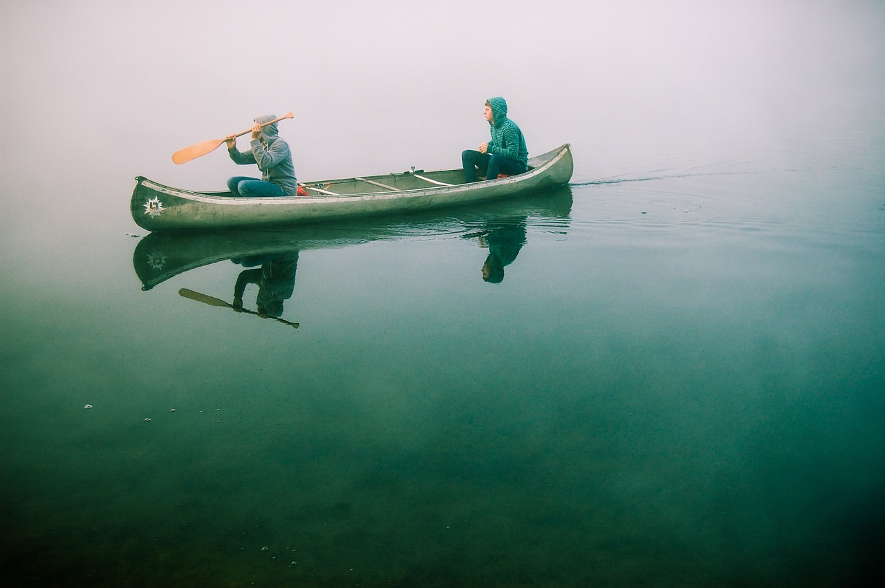 canoe boat paddling free photo