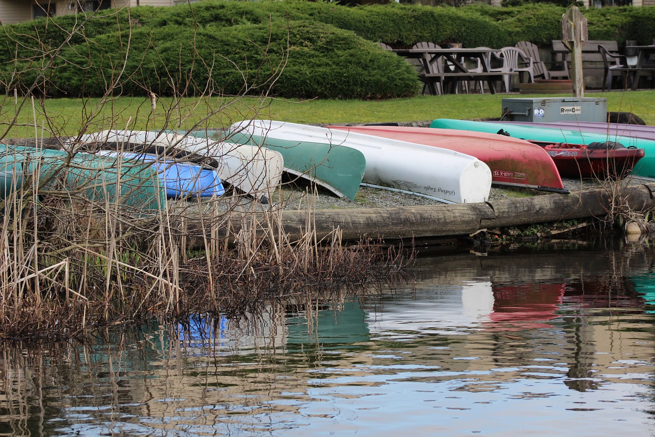 canoe lake picnic free photo