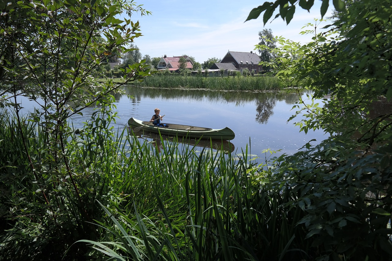 canoeing river holland free photo