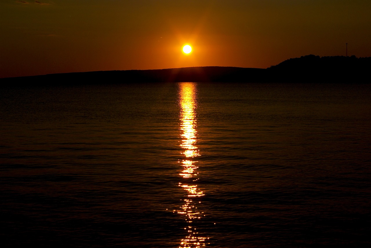 canton lake evening  sunset  canton free photo