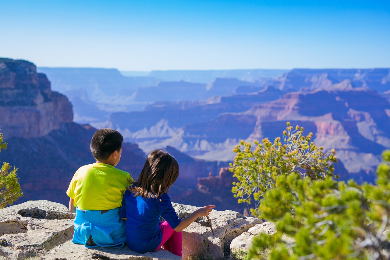 canyon children hike free photo