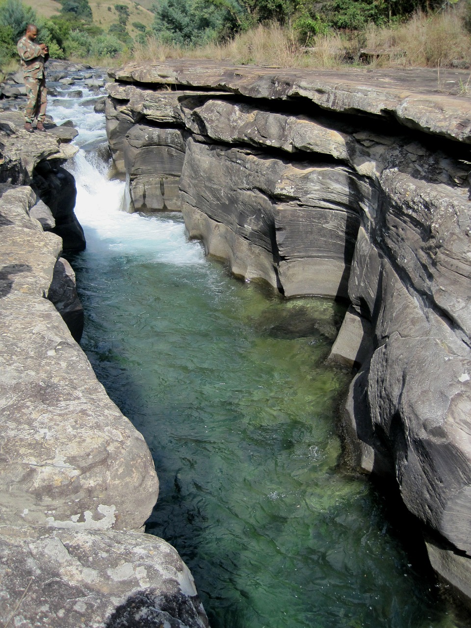canyon channel mountain stream free photo